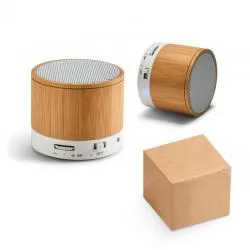 Caixa de Som Bluetooth em Bambu Personalizada 